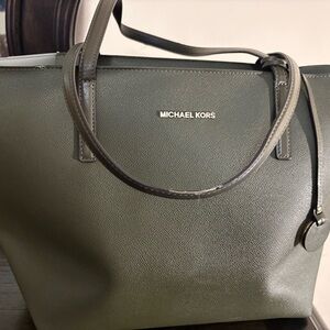 Michael Kors Olive Green Tote Bag